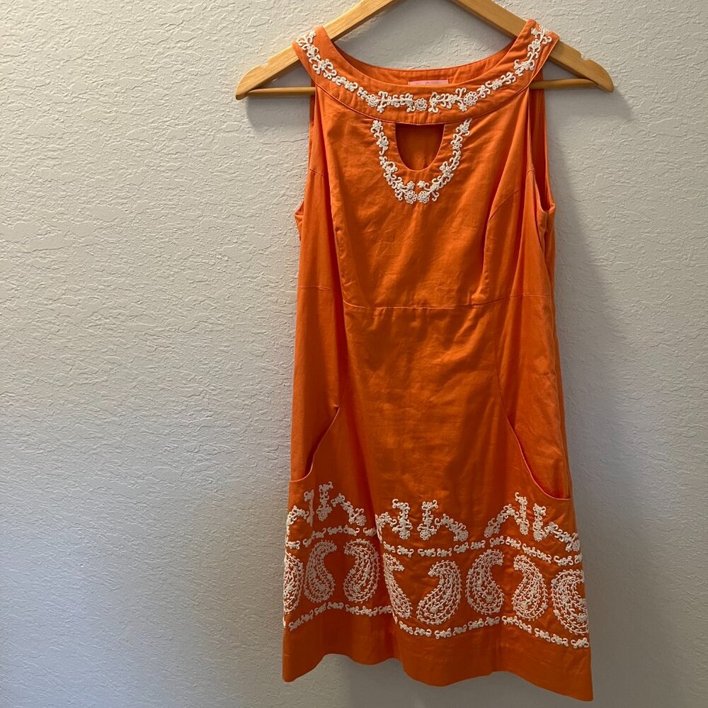 Orange Lilly Pulitzer Shift dress with Pockets!